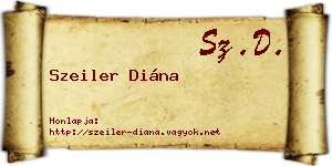 Szeiler Diána névjegykártya